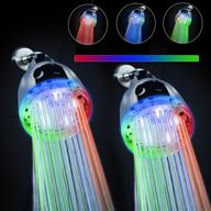🚿 upgrade your shower experience: 2pack led shower head with 7 color flash light, high pressure flow, and tool-free installation for an adjustable luxury rainfall - ideal for kids and adults logo