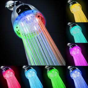 img 3 attached to 🚿 Upgrade Your Shower Experience: 2PACK LED Shower Head with 7 Color Flash Light, High Pressure Flow, and Tool-Free Installation for an Adjustable Luxury Rainfall - Ideal for Kids and Adults