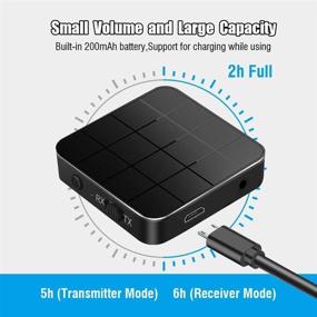 img 1 attached to Wireless Audio Adapter for TV/Home Stereo System - Bluetooth 5.0 Transmitter and Receiver with Digital Optical & 3.5mm - Low Latency (Black)