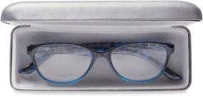 img 1 attached to Blue & Grey Tortoise Women's Reading Glasses with Spring Hinges & Case - 1.5x Magnification - Inner Vision