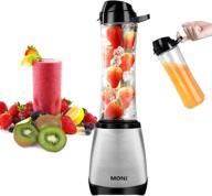 🍹 300w personal blender for juice, shakes, and smoothies - portable single serve small blender with 2x20 oz tritan bpa-free sports bottles, black логотип