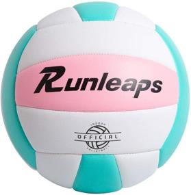 img 4 attached to 🏐 Waterproof Volleyball Light Touch Recreational Ball for Pool, Gym, Indoor & Outdoor Use - Runleaps Soft Indoor Volleyball, Size 5