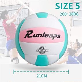 img 1 attached to 🏐 Waterproof Volleyball Light Touch Recreational Ball for Pool, Gym, Indoor & Outdoor Use - Runleaps Soft Indoor Volleyball, Size 5