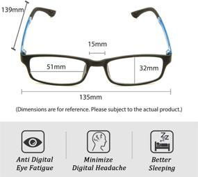 img 1 attached to Cyxus Blocking Computer Eyestrain Eyeglasses Computer Accessories & Peripherals