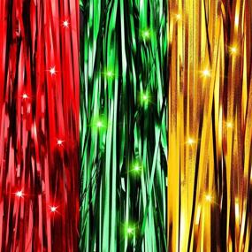 img 4 attached to 🎄 Christmas Shimmer Tinsel Icicles: 18-inch Xmas Tree Tinsel Foil Fringe Icicles - Iridescent Tinsel Foil Fringes for Xmas Holiday Decor (Red, Gold, Green) - Pack of 6000 Strands