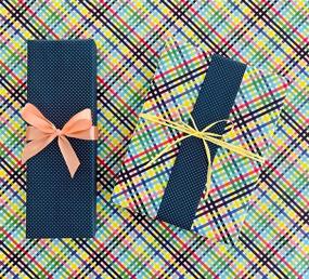 img 2 attached to 🎁 ECOARTTE by Glenda Chaves, Men's Birthday Ties/Checks Reversible Wrapping Paper Sheets, Recyclable and Premium Quality (6 Sheet Pack, 28”x20”) Ideal for Fathers Day, Graduations, Promotions, Retirements, and More