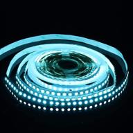 🔵 ice blue 16ft/5m led strip light 12v smd2835 600 leds flexible cuttable non-waterproof tape (ice blue) логотип