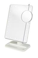 💡 jerdon js811w led lighted vanity mirror - 8x11" rectangular, 10x magnification spot mirror, white finish logo