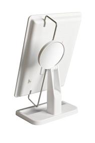 img 3 attached to 💡 Jerdon JS811W LED Lighted Vanity Mirror - 8x11" Rectangular, 10x Magnification Spot Mirror, White Finish