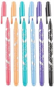 img 2 attached to 🎨 Erin Condren Colorful Dual-Tip Markers - Bold Colors 6-Pack for Drawing, Coloring, and Art - Fine and Standard Tips - Double Sided - Suitable for Kids and Adults