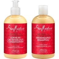 🍃 shea moisture red palm oil & cocoa butter shampoo & conditioner set - rinse out or leave in - 13.5 ounce each logo