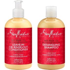 img 2 attached to 🍃 Shea Moisture Red Palm Oil & Cocoa Butter Shampoo & Conditioner Set - Rinse Out or Leave In - 13.5 Ounce Each