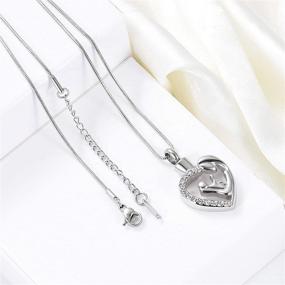 img 2 attached to 🔒 Hearbeingt Cremation Jewelry Urn Necklace: Keepsake Locket for Ashes, Stainless Steel Memorial Pendant