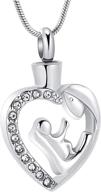 🔒 hearbeingt cremation jewelry urn necklace: keepsake locket for ashes, stainless steel memorial pendant logo