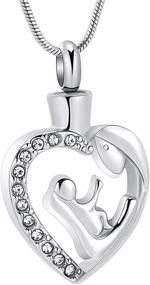 img 4 attached to 🔒 Hearbeingt Cremation Jewelry Urn Necklace: Keepsake Locket for Ashes, Stainless Steel Memorial Pendant