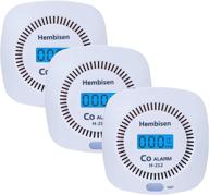 🔋 hembisen co detectors alarm 3 pack - battery powered carbon monoxide detector with digital display for home, easy installation, ul2034 compliant logo