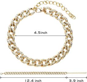 img 3 attached to 🐶 Gold Cuban Rhinestone Chain Dog Collar - Decorative Dog Choker Link with Diamond - Adjustable Necklace for Puppy - Jewelry Accessories for Small/Medium Dogs - Outfits & Photo Props (Not for Walking)