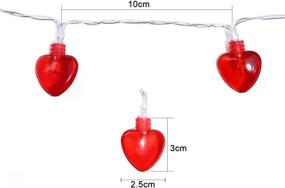 img 2 attached to 💖 Valentine's Day Heart Shaped String Lights - 13 ft 40 LEDs with Remote for Christmas, Spring, Weddings, Birthdays, Patios, DIY Home Parties Decorations (13)