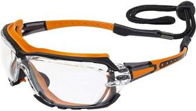 img 1 attached to 🚀 Global Vision Octane Sport Motorcycle Riding Safety Glasses: Orange Gasket, Clear & Smoke Lens - 2 Pairs