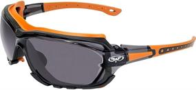 img 2 attached to 🚀 Global Vision Octane Sport Motorcycle Riding Safety Glasses: Orange Gasket, Clear & Smoke Lens - 2 Pairs