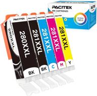 🖨️ pacitek canon ink 280 and 281 cartridges xxl: compatible replacement for pgi-280xxl cli-281xxl, works with pixma tr8520 ts8320 ts8220 ts9120 ts6220 ts6320 tr7520 ts6120 logo