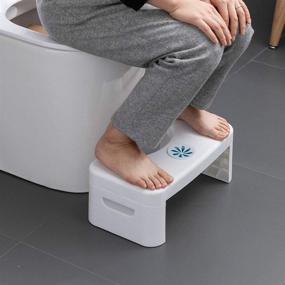 img 3 attached to Foldable Toilet Stool with Fragrance Position, Squatting Stool for Bathroom, Potty Assistance, Splicable Foot Stool – White