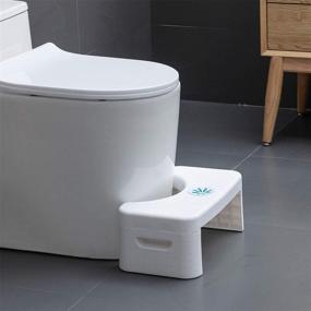 img 2 attached to Foldable Toilet Stool with Fragrance Position, Squatting Stool for Bathroom, Potty Assistance, Splicable Foot Stool – White