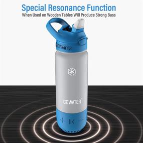 img 2 attached to 🎵 ICEWATER 3-in-1 Smart Water Bottle with Glowing Reminder, Bluetooth Speaker, Dancing Lights - 22 oz, Stay Hydrated, Enjoy Music! Perfect Gift for Health Enthusiasts.