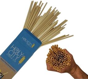 img 2 attached to 🌾 100% Biodegradable Tall Wheat Straws - Premium Quality, 7.75 inch, Pack of 100, Plastic Free, Never Soggy, Eco-Friendly Alternative to Paper, Plastic & Bioplastic Straws