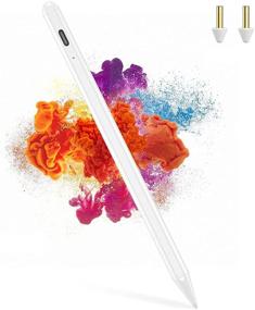 img 4 attached to 🖊️ Stylus Pen for iPad with Palm Rejection - Active, Rechargeable Pencil for Apple iPad 2018, iPad Air, iPad Mini, iPad Pro 11/12.9 (White)