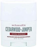 🌲 schmidt's cedarwood + juniper travel size natural deodorant stick - 0.7 oz / 19.8 g logo