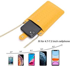img 3 attached to Crossbody Cellphone Shoulder Leather Leightweight Cell Phones & Accessories for Cases, Holsters & Clips