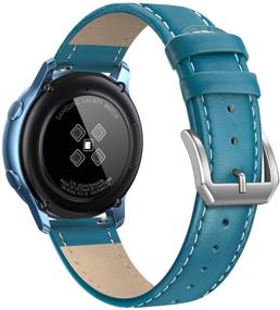 img 3 attached to 👉 SWEES Leather Band: Genuine Leather Replacement for Samsung Galaxy Watches - Slim Thin Design, for Women and Men, Blue