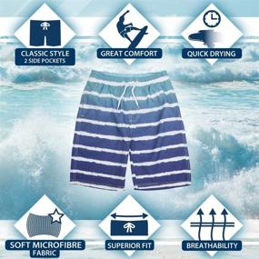 img 2 attached to 🩳 Ice Cross Older Boys Swimsuit Beach Shorts: Youth Quick Dry Board Shorts with Mesh Lining for Active Fun in the Sun