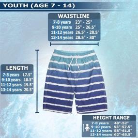 img 1 attached to 🩳 Ice Cross Older Boys Swimsuit Beach Shorts: Youth Quick Dry Board Shorts with Mesh Lining for Active Fun in the Sun