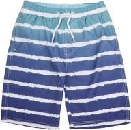 🩳 ice cross older boys swimsuit beach shorts: youth quick dry board shorts with mesh lining for active fun in the sun logo