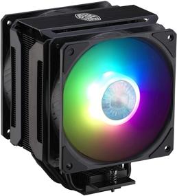 img 4 attached to Кулер CoolerMaster MasterAir MA612 Stealth ARGB CPU: Улучшенное охлаждение с 6 тепловыми трубками, никелированной базой, черными алюминиевыми ребрами и двойными вентиляторами SickleFlow для AMD Ryzen/Intel 1200/1151.