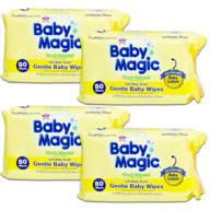 baby magic hypoallergenic gentle baby wipes - multi-pack of 4 (320 wipes) logo