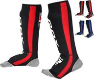 rdx satra approved shin guards: neoprene instep leg protector for martial arts, kickboxing, muay thai, mma fighting, bjj training and boxing logo