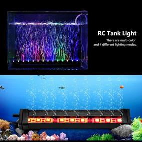 img 2 attached to Hffheer Fish Tank Light Aquarium Submersible Light IP68 Waterproof Lights Bar Color Changing Underwater LED Lamp With Remote Control And Suction Cup