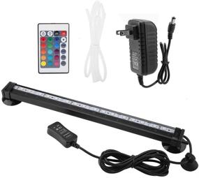 img 4 attached to Hffheer Fish Tank Light Aquarium Submersible Light IP68 Waterproof Lights Bar Color Changing Underwater LED Lamp With Remote Control And Suction Cup
