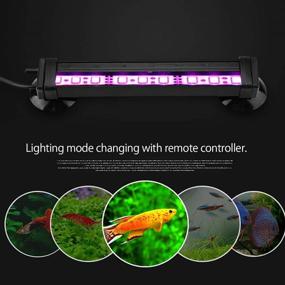 img 3 attached to Hffheer Fish Tank Light Aquarium Submersible Light IP68 Waterproof Lights Bar Color Changing Underwater LED Lamp With Remote Control And Suction Cup