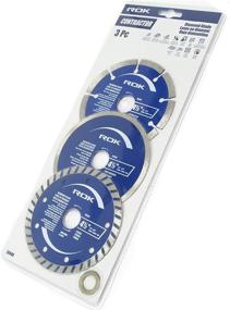 img 2 attached to 🔪 Premium ROK 4-1/2 inch Diamond Saw Blade Set - Pack of 3: Achieve Precision Cutting Efficiency!