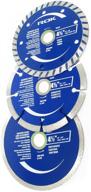 🔪 premium rok 4-1/2 inch diamond saw blade set - pack of 3: achieve precision cutting efficiency! логотип