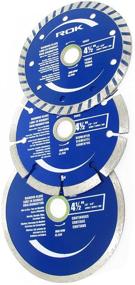 img 3 attached to 🔪 Premium ROK 4-1/2 inch Diamond Saw Blade Set - Pack of 3: Achieve Precision Cutting Efficiency!