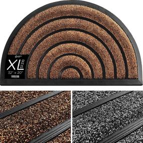 img 4 attached to 🚪 Long-Lasting 32x20 Extra Durable Door Mat - Christmas Style Welcome Mats Outdoor and Front Door Mats - Ideal Entryway Rug for Outdoor Use - Brown Doormat