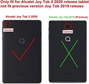 img 3 attached to Famavala Folio Case Cover For T-Mobile Alcatel Joy Tab 2 8-Inch Tablet Model 9032Z 2020 Released (Pinkaxy)