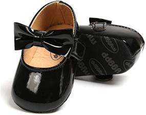 img 2 attached to 👶 Premium Sparkly Mary Jane Baby Girl Moccasins: Soft Sole Crib Shoes for Your Little Princess