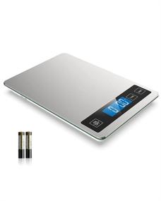 img 4 attached to 🥘 Nicewell 22lb Digital Kitchen Food Scale - Precise Grams and Ounces Weight Measurement for Cooking and Baking - 1g/0.1oz Graduation - Stainless Steel and Tempered Glass Design