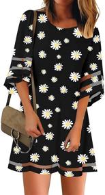 img 3 attached to LookbookStore Casual Crewneck Patchwork XX Large Women's Clothing and Dresses